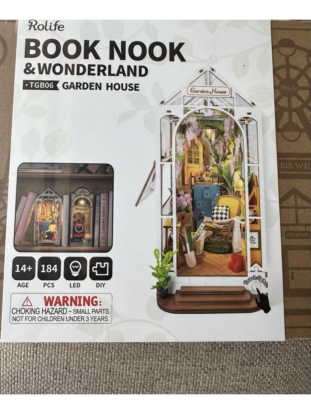 NEW Rolife Book nook & Wonderland Miniature Garden House TGB06 DIY Craft Kit 14+